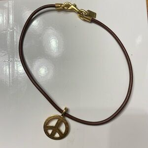 Coach Peace Sign Necklace